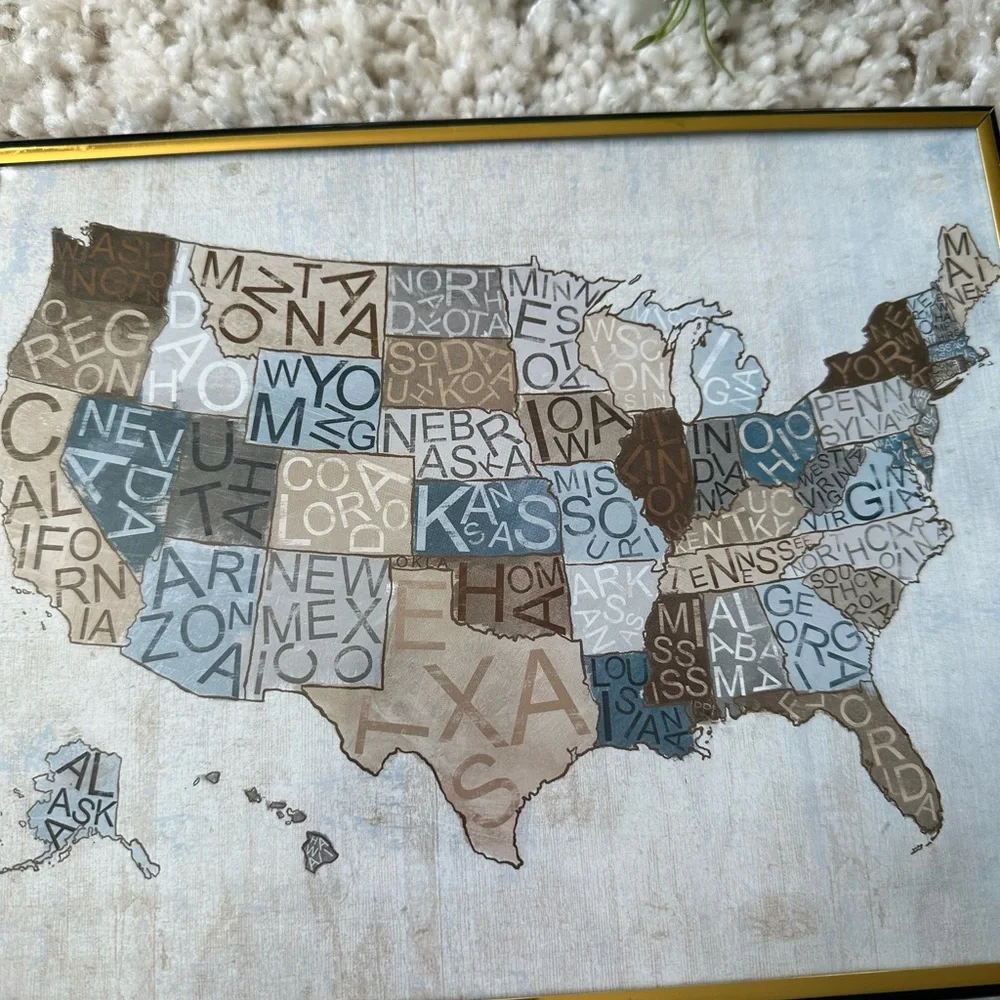 Cute, traveling gift home bed map of the United States for a traveling shrine. - Picture 2 of 2